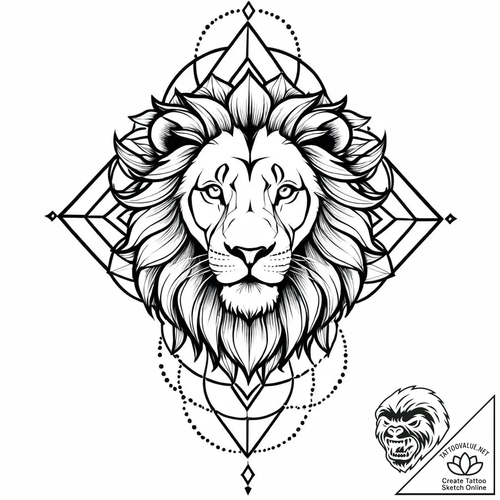 Tattoo sketch a zodiac animal (e.g., a lion)... - style Jaeger Mini - tattoo sketch (17.11.2025 06:31)