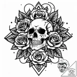 Tattoo sketch, yesss silhouette with neon glo… – style Jaeger Mini – tattoo sketch (17.11.2025 07:19)