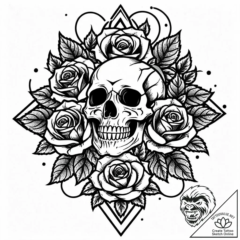 Tattoo sketch, yesss silhouette with neon glo... - style Jaeger Mini - tattoo sketch (17.11.2025 07:19)