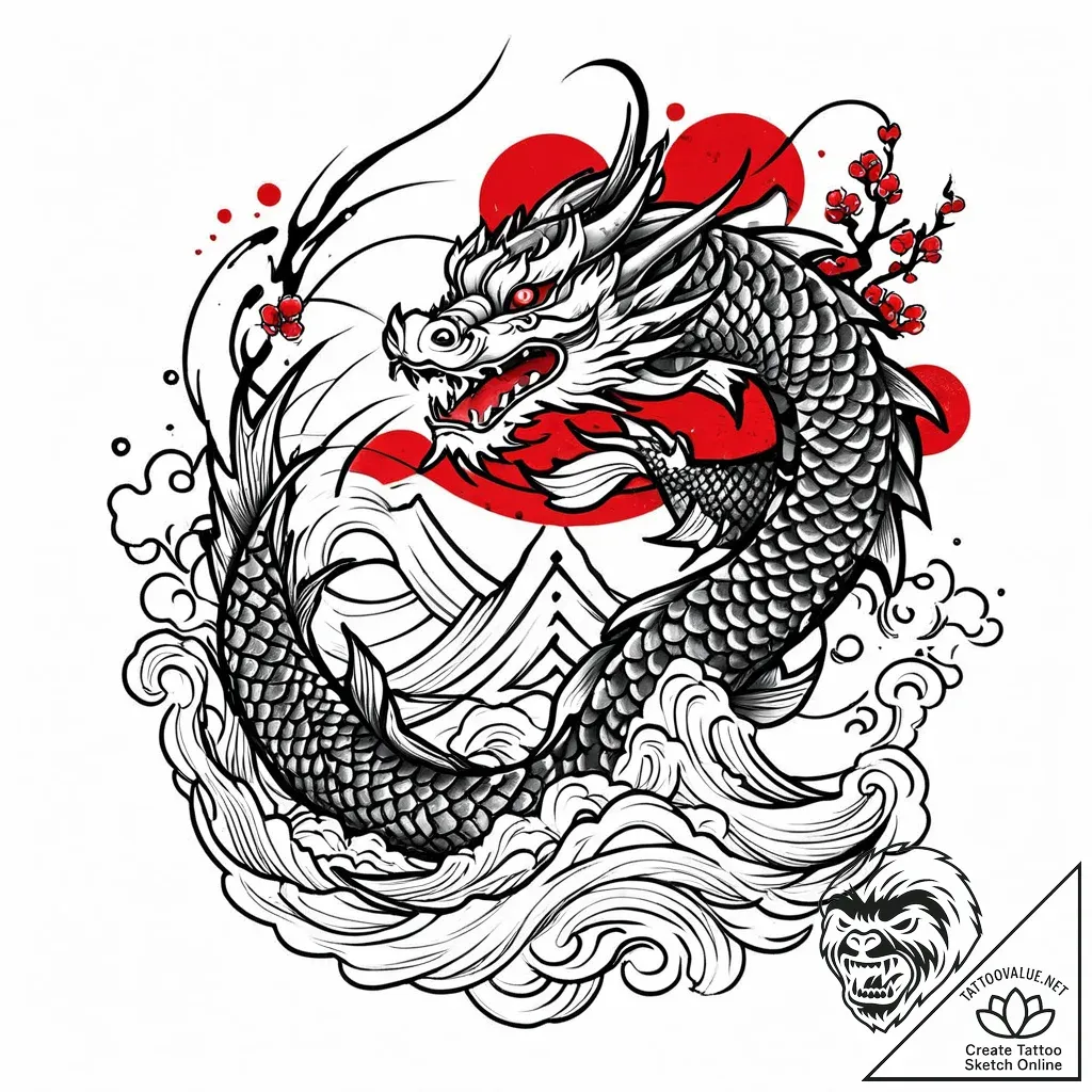 Tattoo sketch an abstract representation of a... - style Jaeger Mini - tattoo sketch (17.11.2025 07:31)