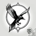 Tat tattoo sketch, goth figure standing tall… – style Jagger Old – tattoo sketch (17.11.2025 07:34)