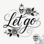 Tattoo sketch, delicate calligraphy phrase “l… – style Flux Inscriptions – tattoo sketch (17.11.2025 07:38)