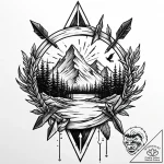 Fallen kingdom’s banner, tattered and pierced… – style Jaeger Mini – tattoo sketch (17.11.2025 07:58)