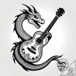 Tattoo sketch, miguel from coco playing guita… – style Jagger Old – tattoo sketch (17.11.2025 07:59)