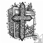 A child’s drawing taped to a refrigerator., c… – style Jaeger Mini – tattoo sketch (17.11.2025 08:08)