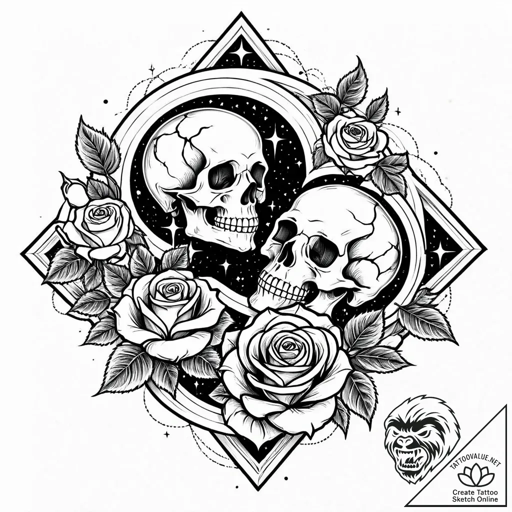 Fountain pen leaking a nebula onto parchment,... - style Jaeger Mini - tattoo sketch (17.11.2025 08:20)