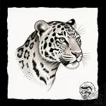 барс, tattoo line art, dotwork shading, stipp… – style Flux Inscriptions – tattoo sketch (17.11.2025 11:13)