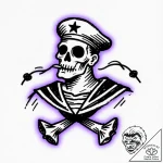 Tattoo sketch, violet invisible outline with… – style Flux Inscriptions – tattoo sketch (17.11.2025 12:33)