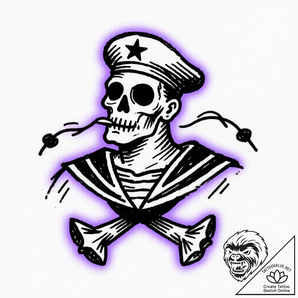 Tattoo sketch, violet invisible outline with... - style Flux Inscriptions - tattoo sketch (17.11.2025 12:33)