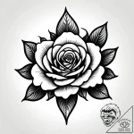 Apocalyptic rose with steel petals, concept a… – style Jagger Old – tattoo sketch (17.11.2025 13:33)