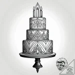 A close-up of the intricate icing on a weddin… – style Jagger Old – tattoo sketch (17.11.2025 14:53)