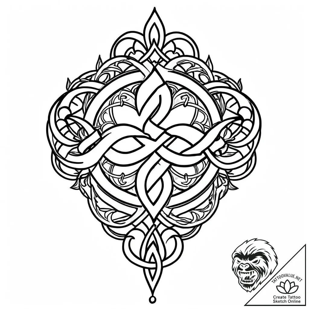 лгбт символ, tattoo sketch design, bold outli... - style Jaeger Mini - tattoo sketch (17.11.2025 18:12)