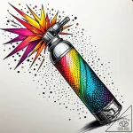 Tat tattoo sketch, rebellious youth with spra… – style Jaeger Simple – tattoo sketch (17.11.2025 21:52)