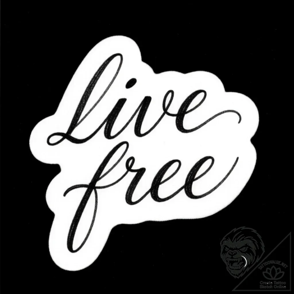 Tattoo sketch, delicate calligraphy phrase “l... - style Flux Inscriptions - tattoo sketch (17.11.2025 23:17)