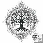Tat tattoo sketch, mysterious forest spirits… – style Jaeger Mini – tattoo sketch (17.11.2025 23:34)