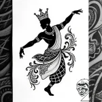 Eskiz.to, tattoo sketch, king julien silhouet… – style Flux Inscriptions – tattoo sketch (17.11.2025 23:41)