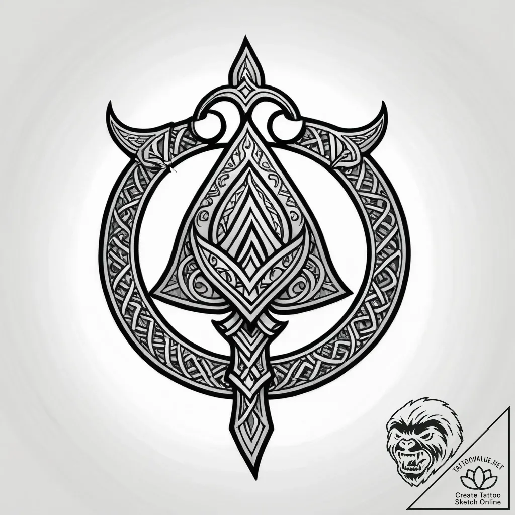 Tattoo design a stylized viking symbol for fa... - style Jagger Old - tattoo sketch (18.11.2025 00:02)
