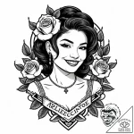 Eskiz.to, tattoo sketch, colette smiling conf… – style Jaeger Mini – tattoo sketch (18.11.2025 00:10)