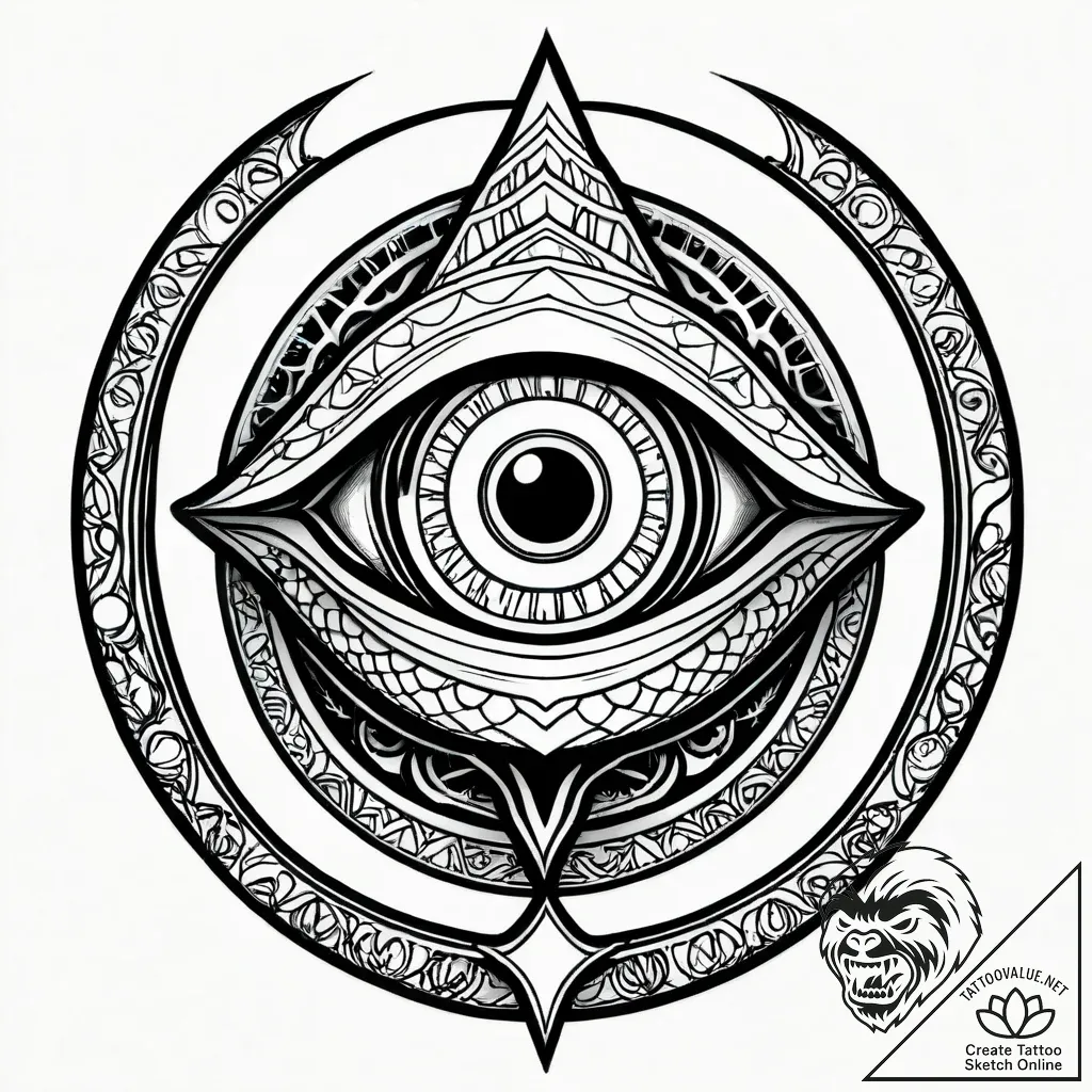 Deep-sea submersible discovering a colossal,... - style Jagger Old - tattoo sketch (18.11.2025 00:50)