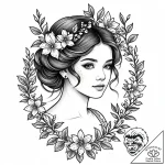 Tattoo sketch: lada, depicted as a beautiful… – style Jaeger Mini – tattoo sketch (18.11.2025 00:59)