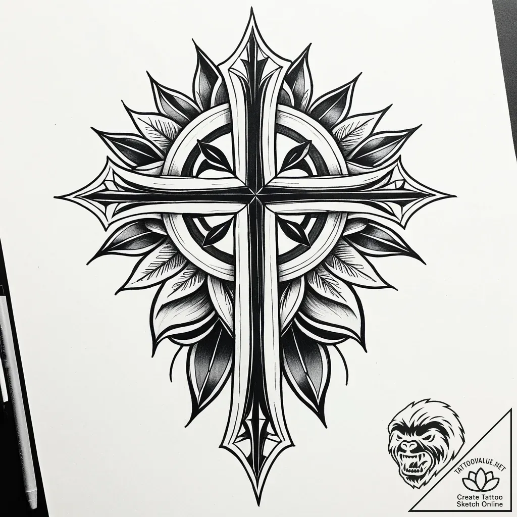 K, tattoo sketch design, masterpiece, best qu... - style Jaeger Simple - tattoo sketch (18.11.2025 01:08)