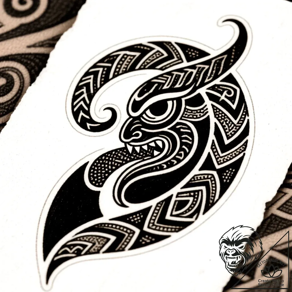 маори (узор), tattoo flash sheet design, on a... - style Flux Inscriptions - tattoo sketch (18.11.2025 01:17)