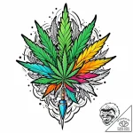 конопля, artistic tattoo sketch, on a clean w… – style Jaeger Mini – tattoo sketch (18.11.2025 01:35)