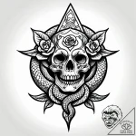 Stone serpent coiling through ruins, tattoo s… – style Jagger Old – tattoo sketch (18.11.2025 01:38)