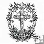 Tattoo design an ancient ruin covered in vine… – style Jagger Old – tattoo sketch (18.11.2025 01:50)