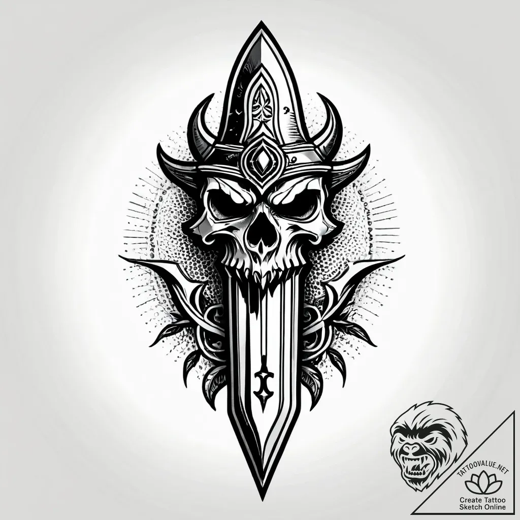 Uranium dagger devouring relic, tattoo line a... - style Jagger Old - tattoo sketch (18.11.2025 02:14)