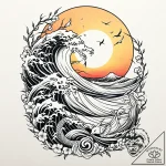 Tat tattoo sketch, seagull holding a musical… – style Jaeger Mini – tattoo sketch (18.11.2025 02:47)