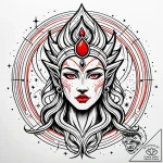 Tat tattoo sketch, cosmic mythological figure… – style Jaeger Simple – tattoo sketch (18.11.2025 03:07)