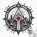 The interior of an old, abandoned factory wit… – style Jagger Old – tattoo sketch (18.11.2025 03:26)