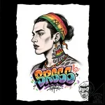 Tat tattoo sketch, rapper’s microphone with g… – style Flux Inscriptions – tattoo sketch (18.11.2025 03:29)