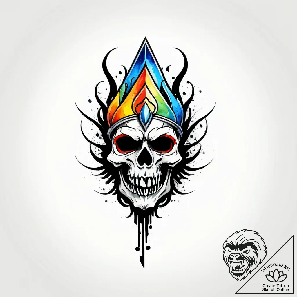 палач, tattoo flash sheet design, watercolor... - style Jagger Old - tattoo sketch (18.11.2025 03:38)