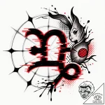Tattoo design a zodiac symbol integrated into… – style Flux Inscriptions – tattoo sketch (18.11.2025 03:41)