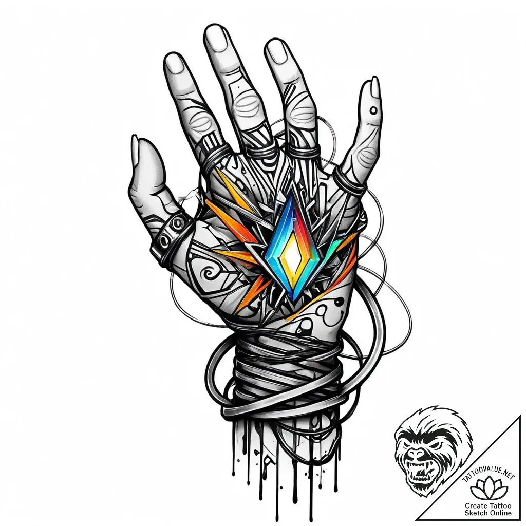 Tat tattoo sketch, david’s tattooed arm morph... - style Jaeger Mini - tattoo sketch (18.11.2025 03:58)