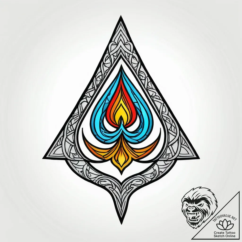 Molten sigil beneath frozen bloom, concept ar... - style Jagger Old - tattoo sketch (18.11.2025 04:02)