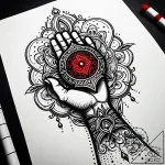 Tattoo sketch a hand holding a glowing “save… – style Jaeger Simple – tattoo sketch (18.11.2025 04:19)
