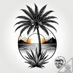 Tat tattoo sketch, palm tree fronds silhouett… – style Jagger Old – tattoo sketch (18.11.2025 05:02)