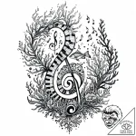 Tat tattoo sketch, coral reef with fish swimm… – style Jaeger Mini – tattoo sketch (18.11.2025 05:10)