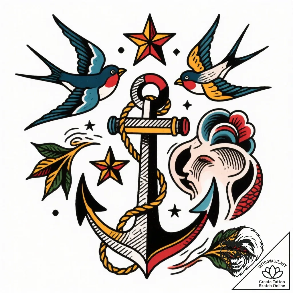 Tattoo design an abstract representation of s... - style Flux Inscriptions - tattoo sketch (18.11.2025 05:17)