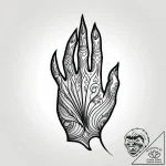 Tattoo design a silhouette of a hand, with a… – style Jagger Old – tattoo sketch (18.11.2025 05:26)