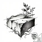 Tattoo design a texture of hardened concrete… – style Flux Inscriptions – tattoo sketch (18.11.2025 05:29)