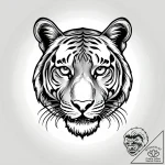 Tattoo sketch, tiger with eyes glowing like e… – style Jagger Old – tattoo sketch (18.11.2025 05:38)