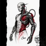 Eskiz.to, tattoo sketch, rodney with robotic… – style Flux Inscriptions – tattoo sketch (18.11.2025 06:05)