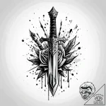 Tattoo sketch a rogue’s dagger with a subtle… – style Jaeger Simple – tattoo sketch (18.11.2025 06:08)