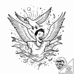 Tattoo sketch, alberto laughing with seagulls… – style Jaeger Mini – tattoo sketch (18.11.2025 06:23)