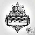 Tattoo design a gaming keyboard with custom k… – style Jagger Old – tattoo sketch (18.11.2025 06:38)