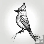 синица, tattoo drawing outline, on a clean wh… – style Jagger Old – tattoo sketch (18.11.2025 06:50)